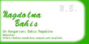 magdolna bahis business card